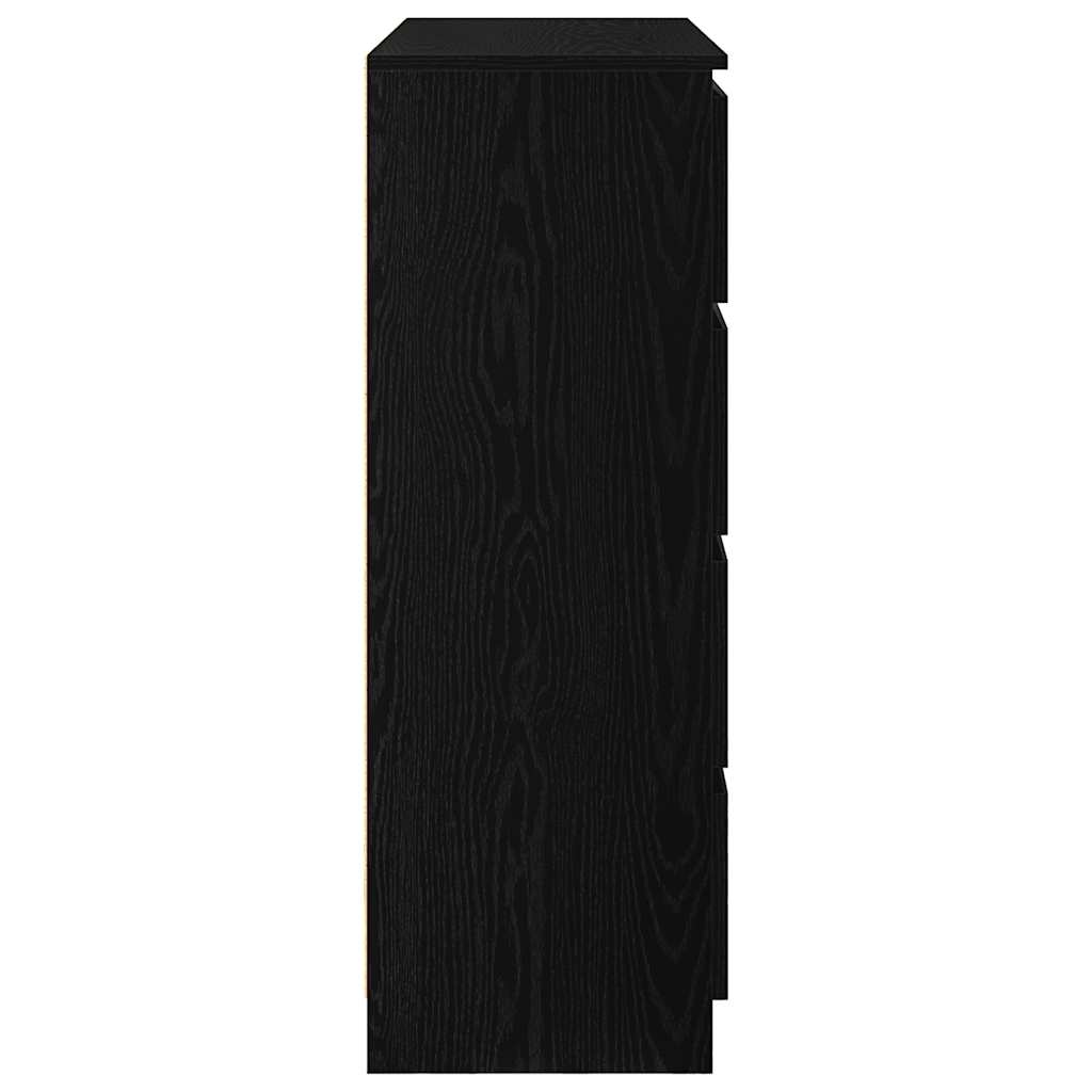 Buffet chêne noir 100x35x99 cm bois d'ingénierie