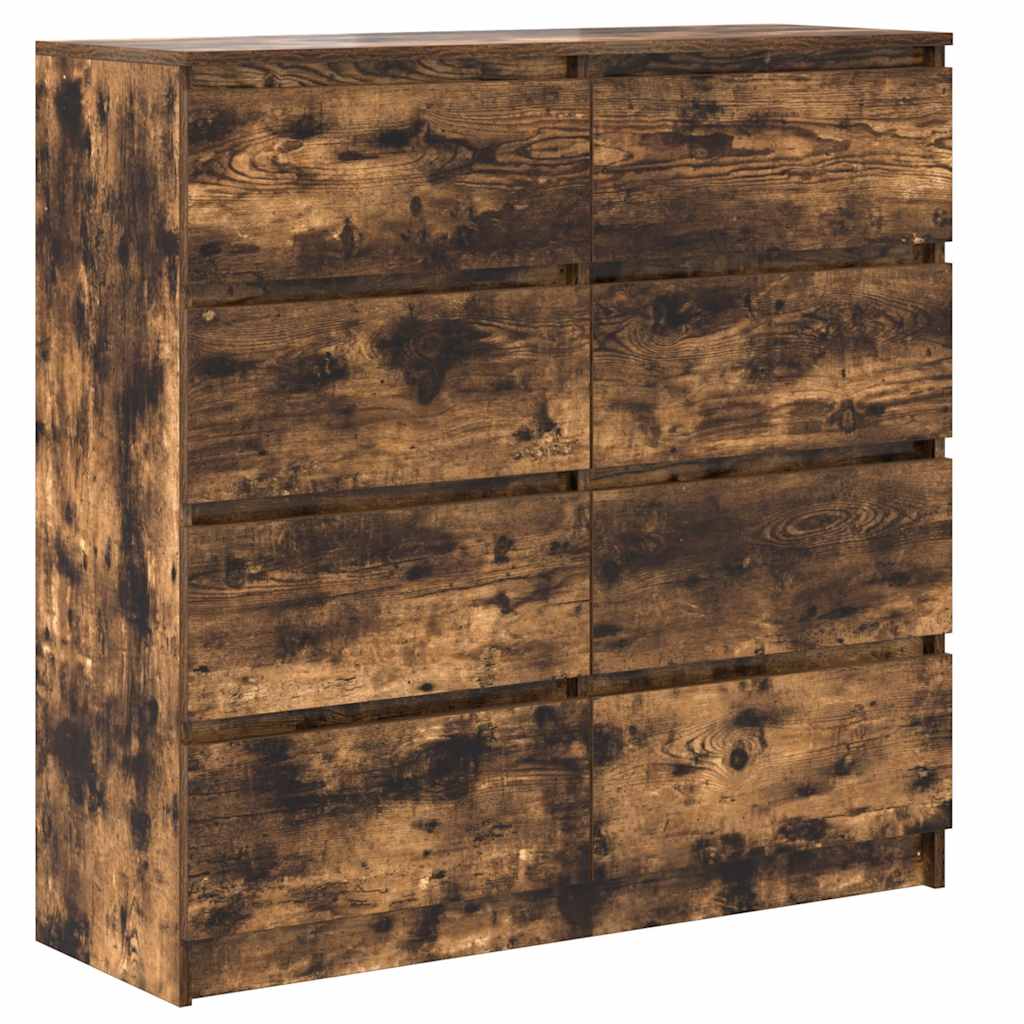 Buffet chêne fumé 100x35x99 cm bois d'ingénierie - XIOS