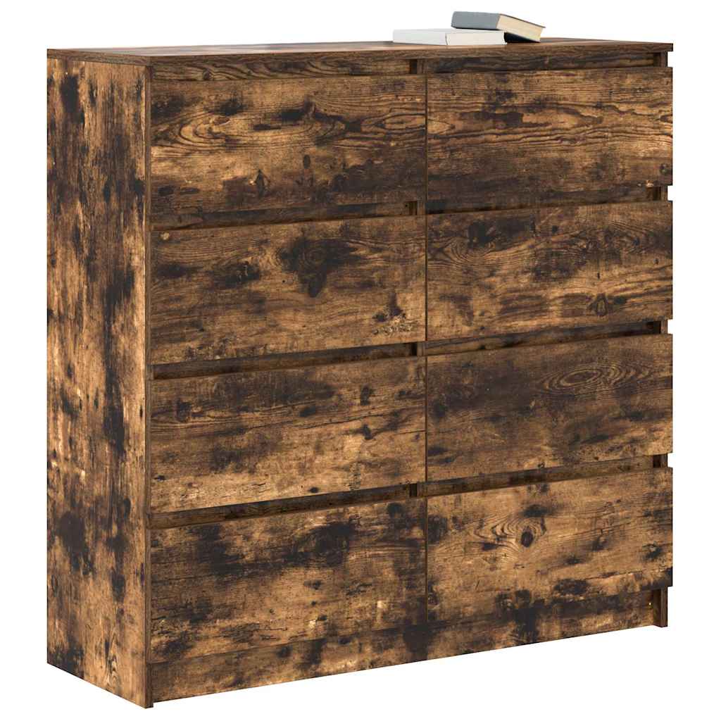 Buffet chêne fumé 100x35x99 cm bois d'ingénierie - XIOS