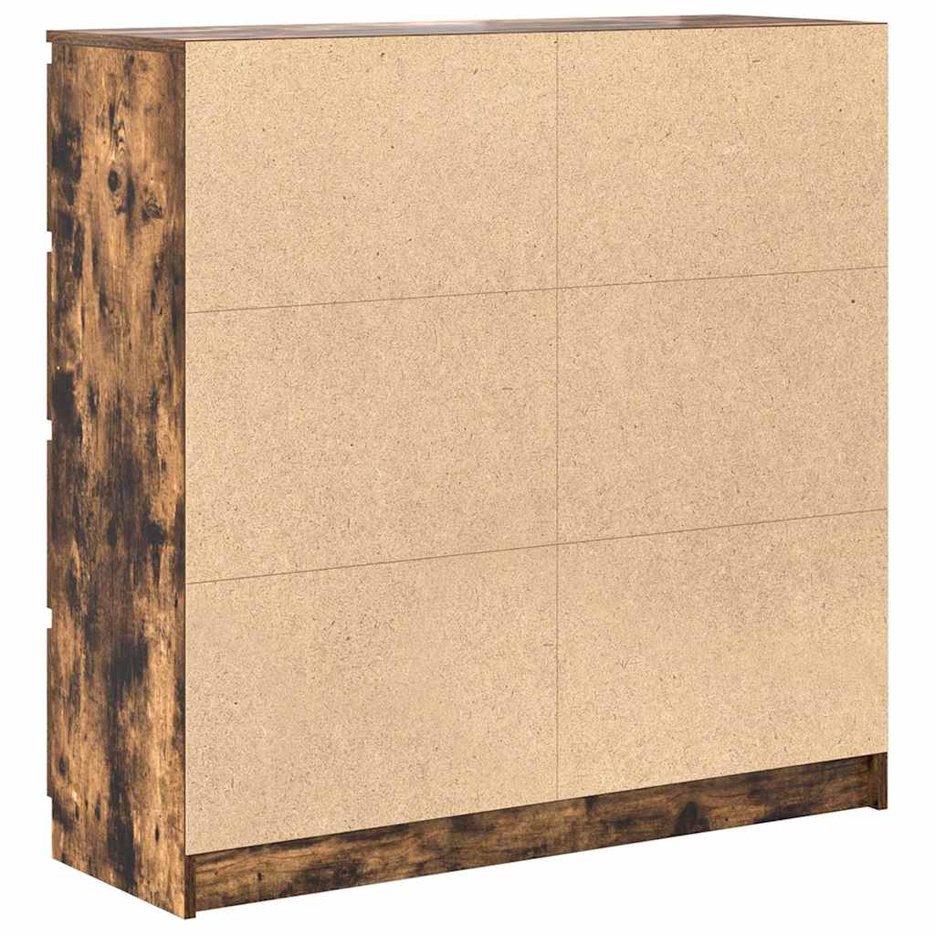 Buffet chêne fumé 100x35x99 cm bois d'ingénierie - XIOS