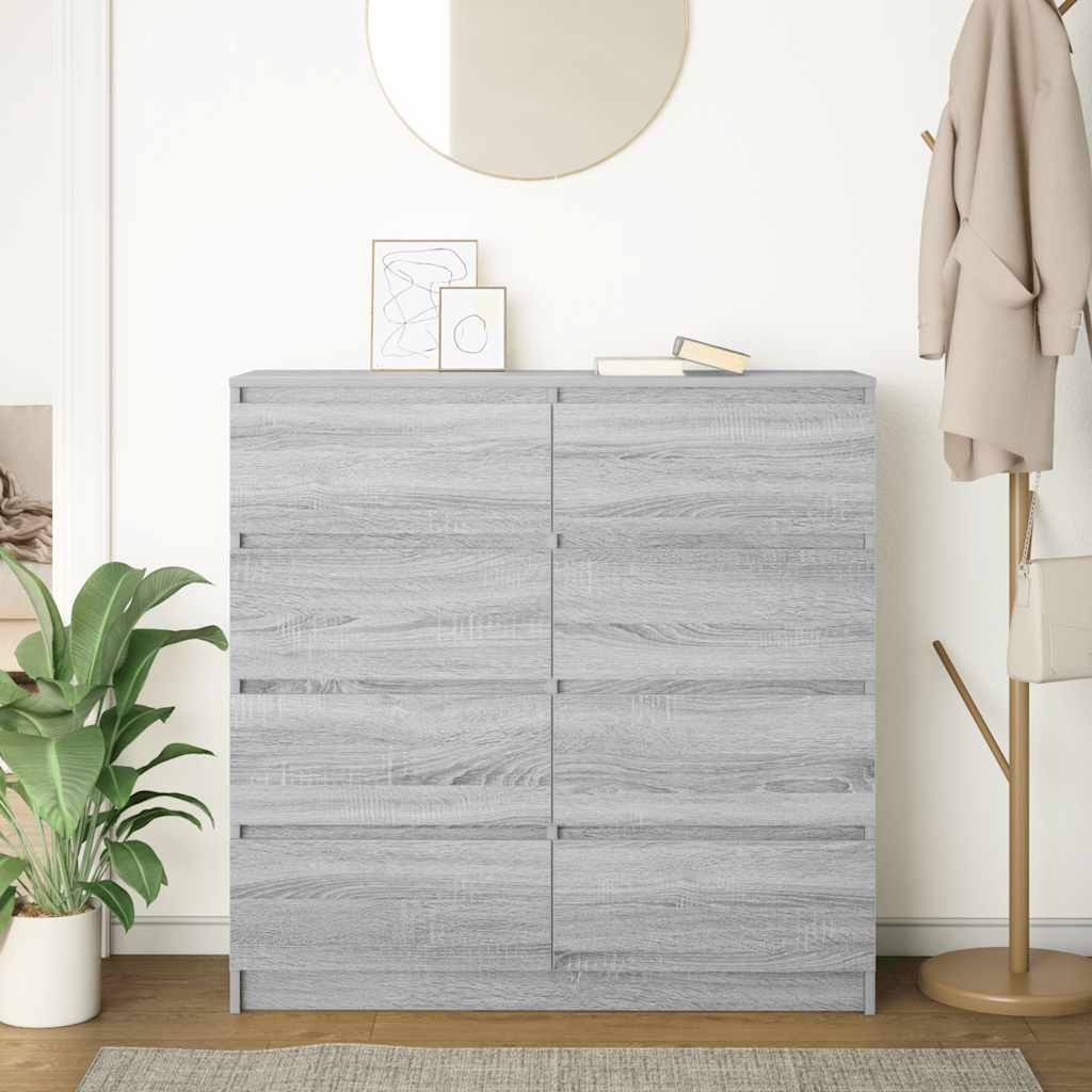 Buffet sonoma gris 100x35x99 cm bois d'ingénierie - XIOS