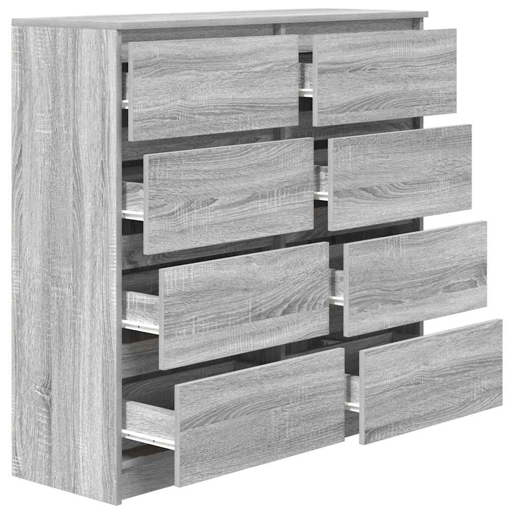Buffet sonoma gris 100x35x99 cm bois d'ingénierie - XIOS