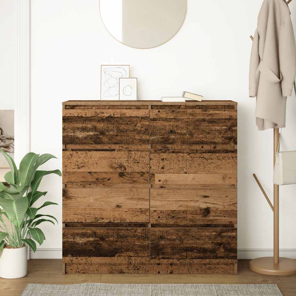 Buffet vieux bois 100x35x99 cm bois d'ingénierie - XIOS