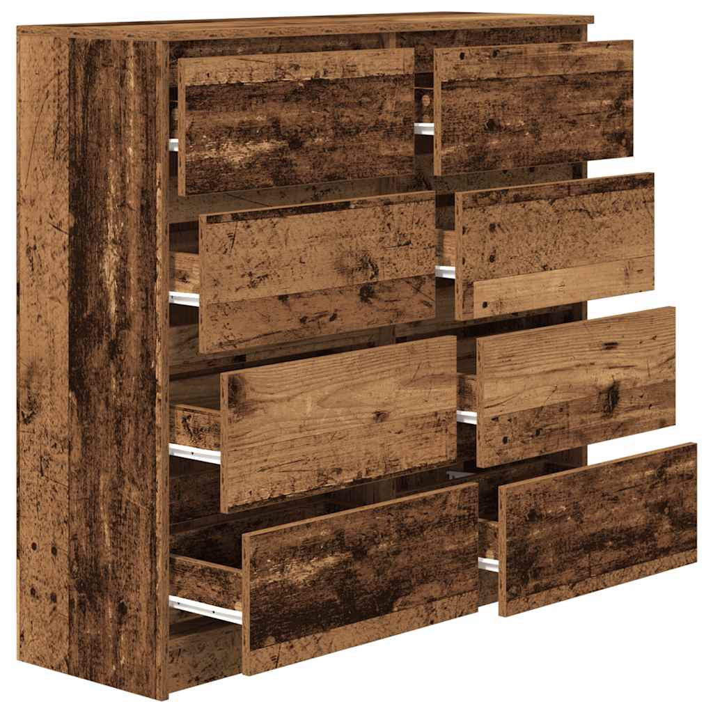 Buffet vieux bois 100x35x99 cm bois d'ingénierie - XIOS