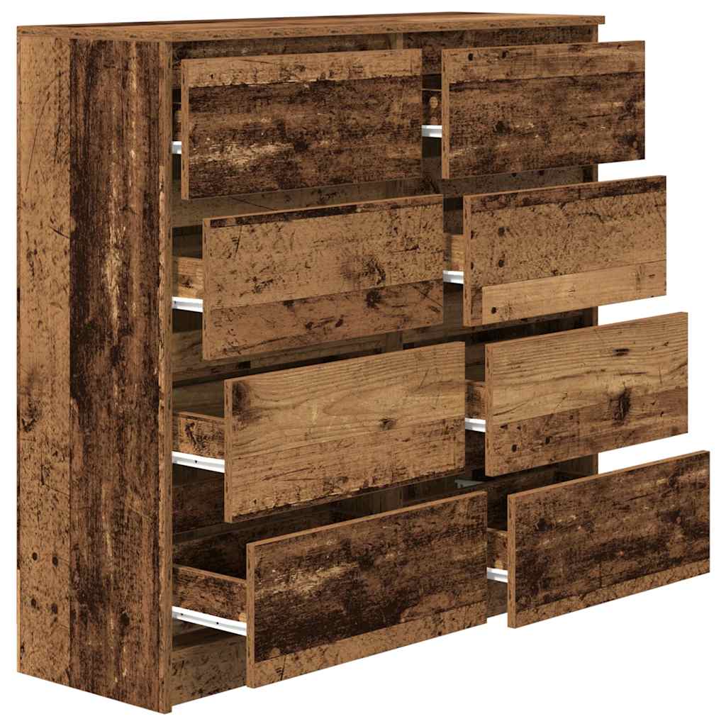 Buffet vieux bois 100x35x99 cm bois d'ingénierie - XIOS
