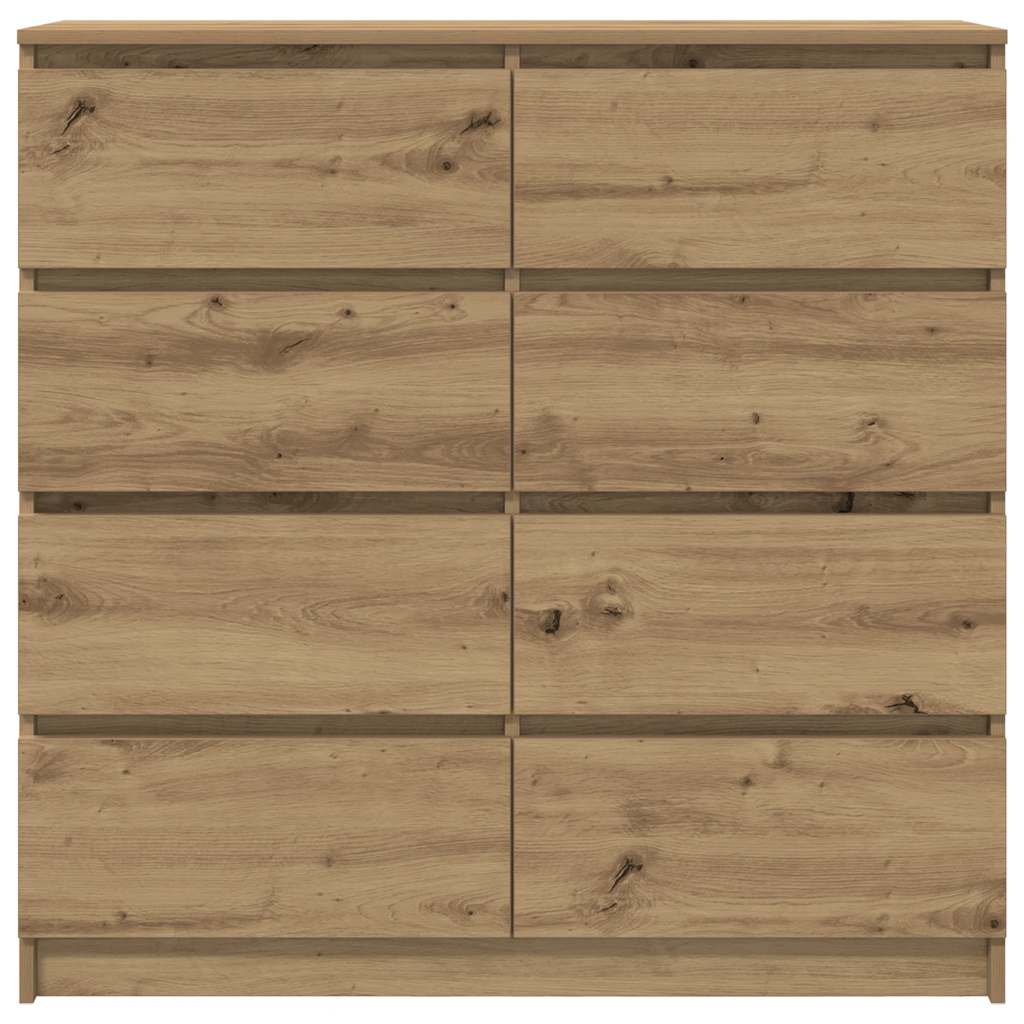 Buffet chêne artisanal 100x35x99 cm bois d'ingénierie - XIOS