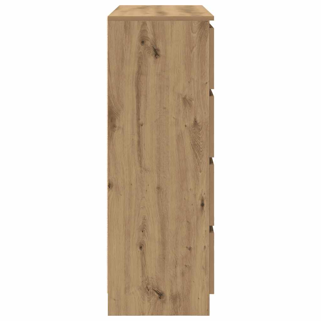 Buffet chêne artisanal 100x35x99 cm bois d'ingénierie - XIOS