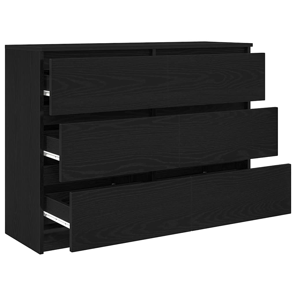 Buffet chêne noir 100x35x76 cm bois d'ingénierie - XIOS