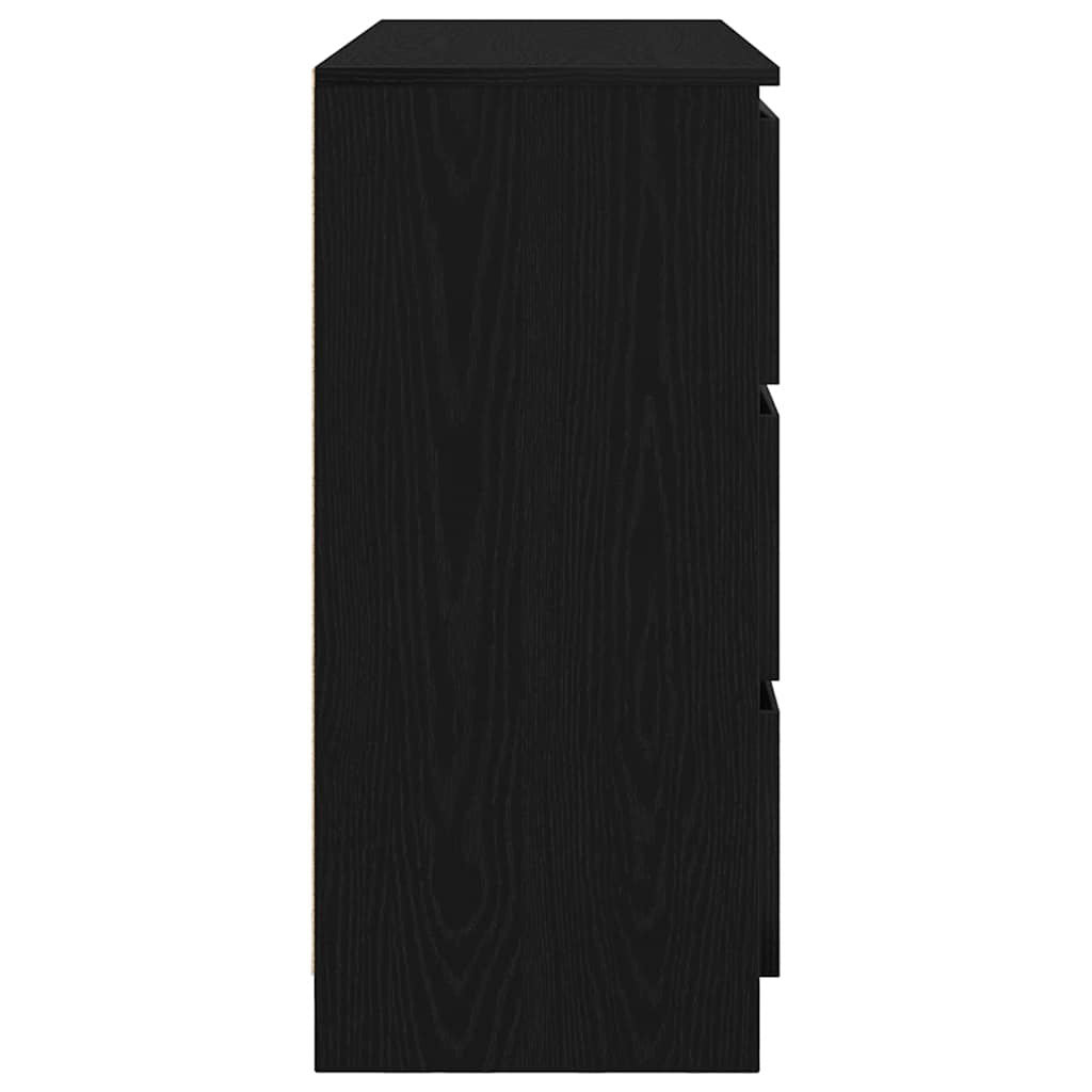 Buffet chêne noir 100x35x76 cm bois d'ingénierie - XIOS