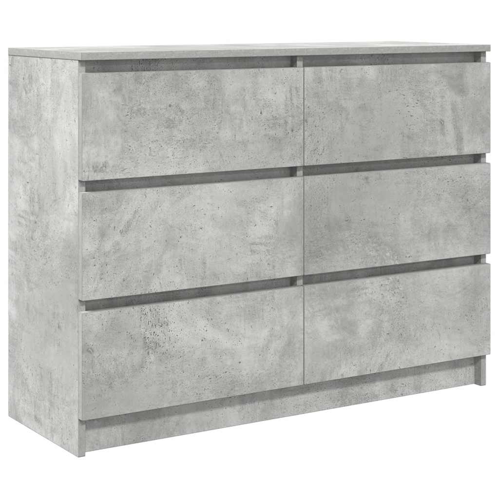 Buffet Gris béton 100x35x76 cm Bois d'ingénierie - XIOS