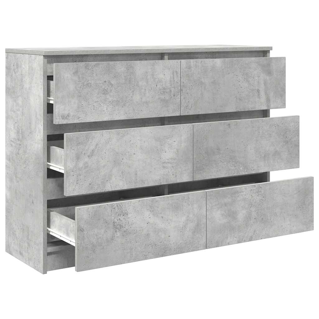 Buffet Gris béton 100x35x76 cm Bois d'ingénierie - XIOS