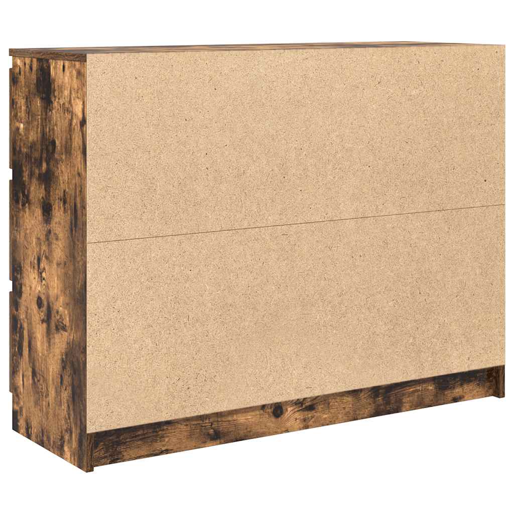 Buffet chêne fumé 100x35x76 cm bois d'ingénierie - XIOS