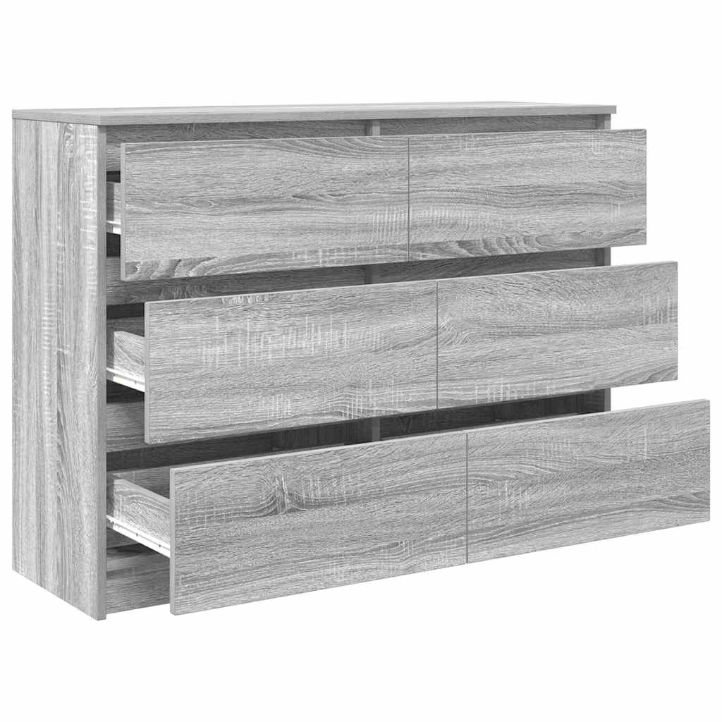 Buffet sonoma gris 100x35x76 cm bois d'ingénierie - XIOS