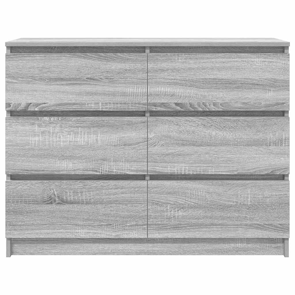 Buffet sonoma gris 100x35x76 cm bois d'ingénierie - XIOS