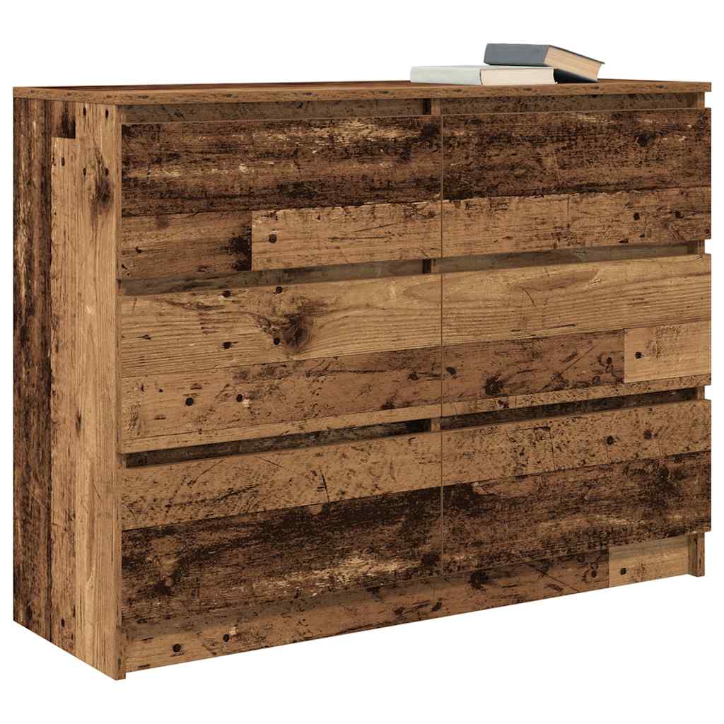 Buffet vieux bois 100x35x76 cm bois d'ingénierie - XIOS