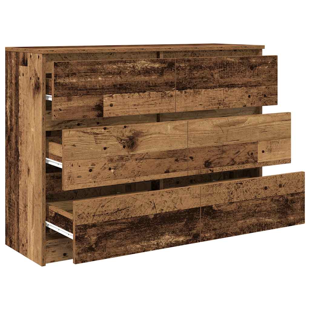 Buffet vieux bois 100x35x76 cm bois d'ingénierie - XIOS