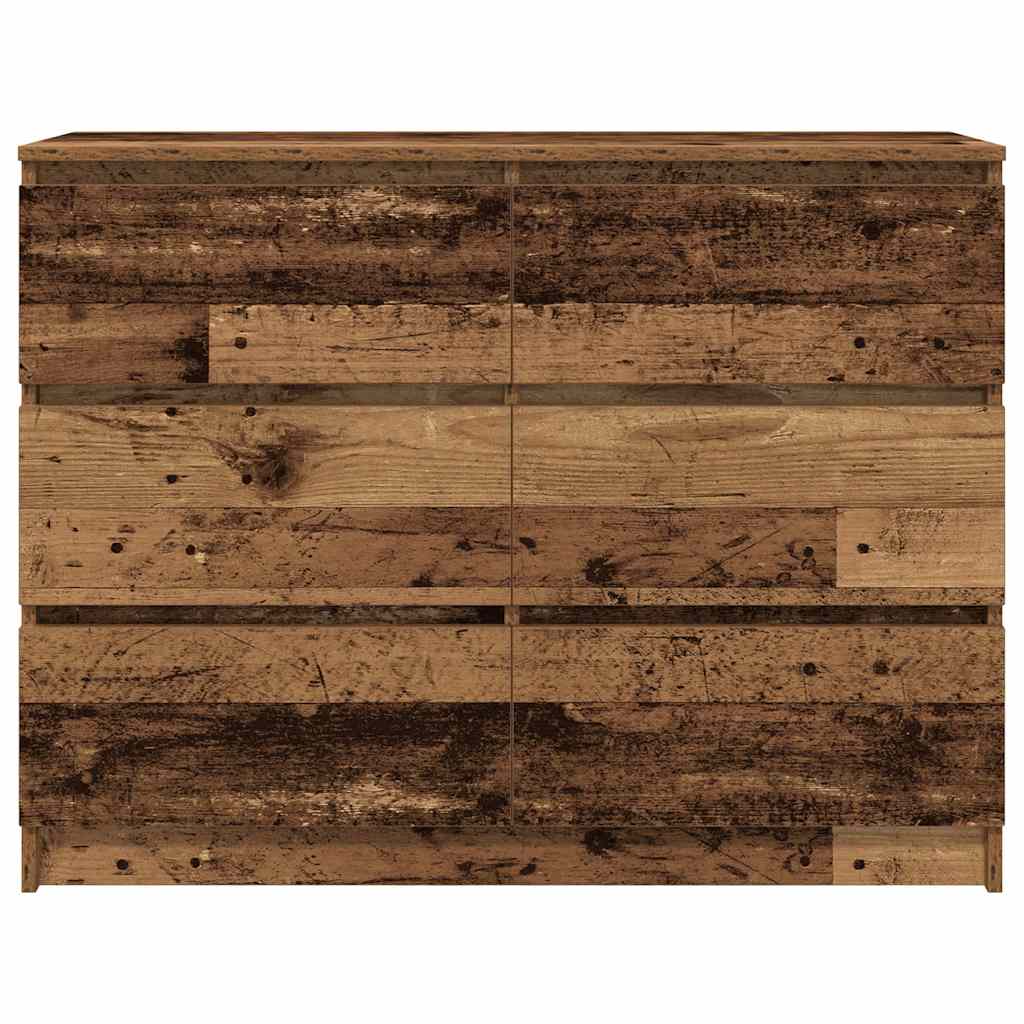 Buffet vieux bois 100x35x76 cm bois d'ingénierie - XIOS