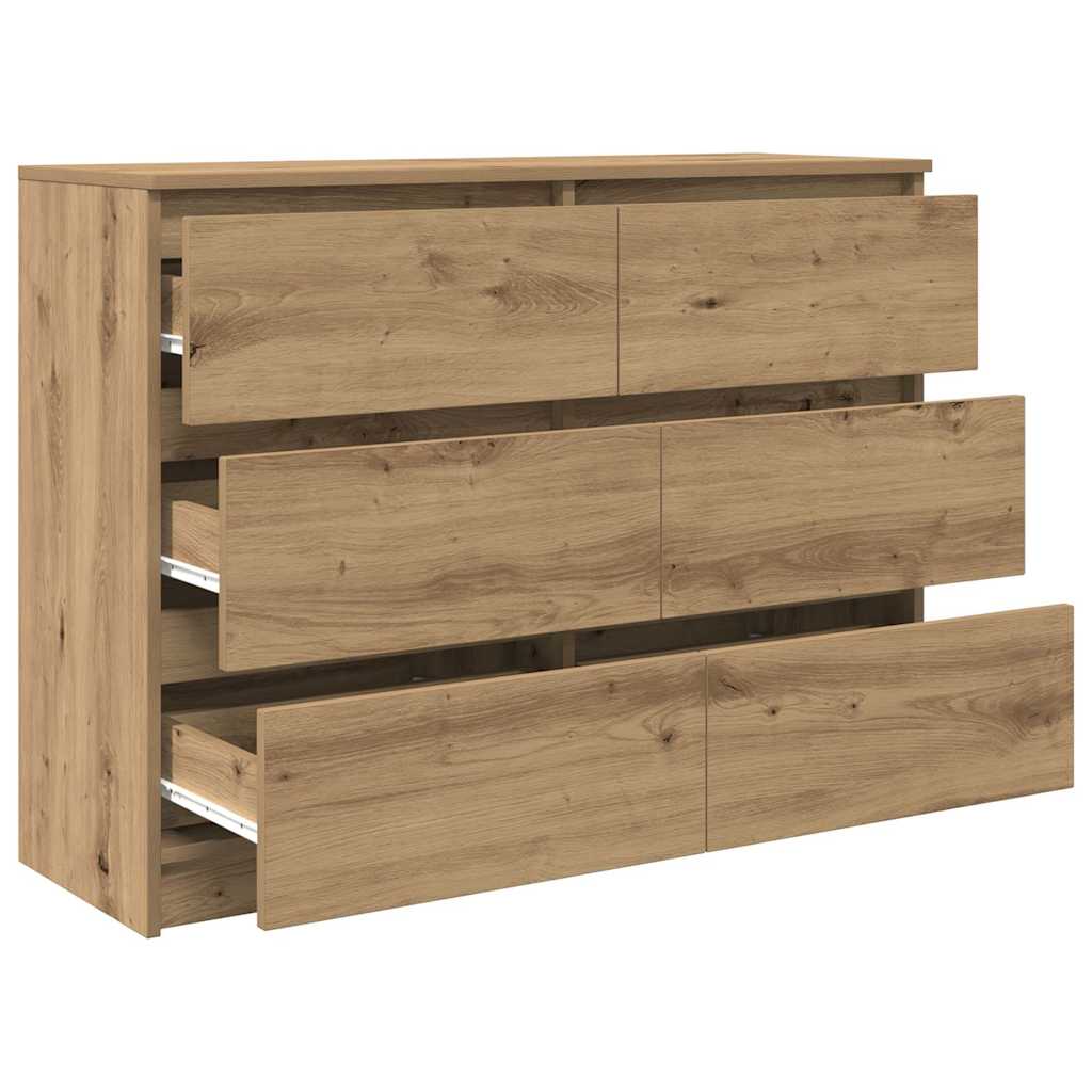 Buffet chêne artisanal 100x35x76 cm bois d'ingénierie - XIOS