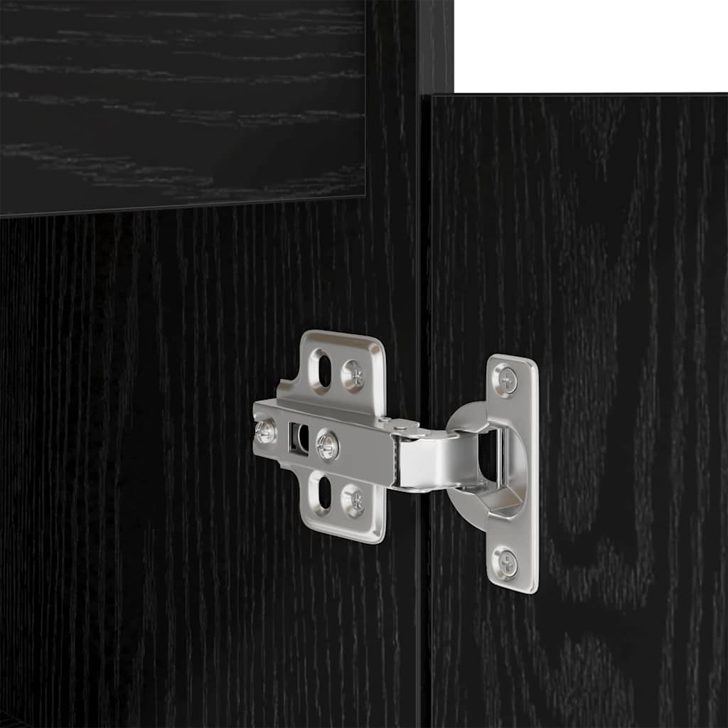 Bureau avec porte Chêne noir 140 x 49 x 76 cm Bois d'ingénierie - XIOS