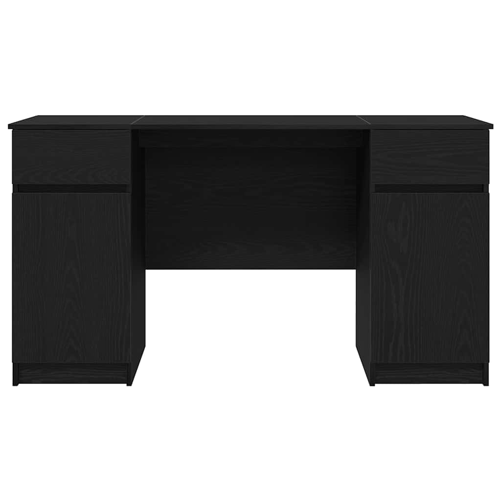 Bureau avec porte Chêne noir 140 x 49 x 76 cm Bois d'ingénierie - XIOS