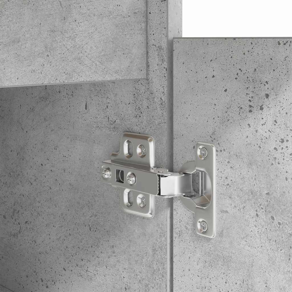 Bureau avec porte Gris béton 140 x 49 x 76 cm Bois d'ingénierie - XIOS