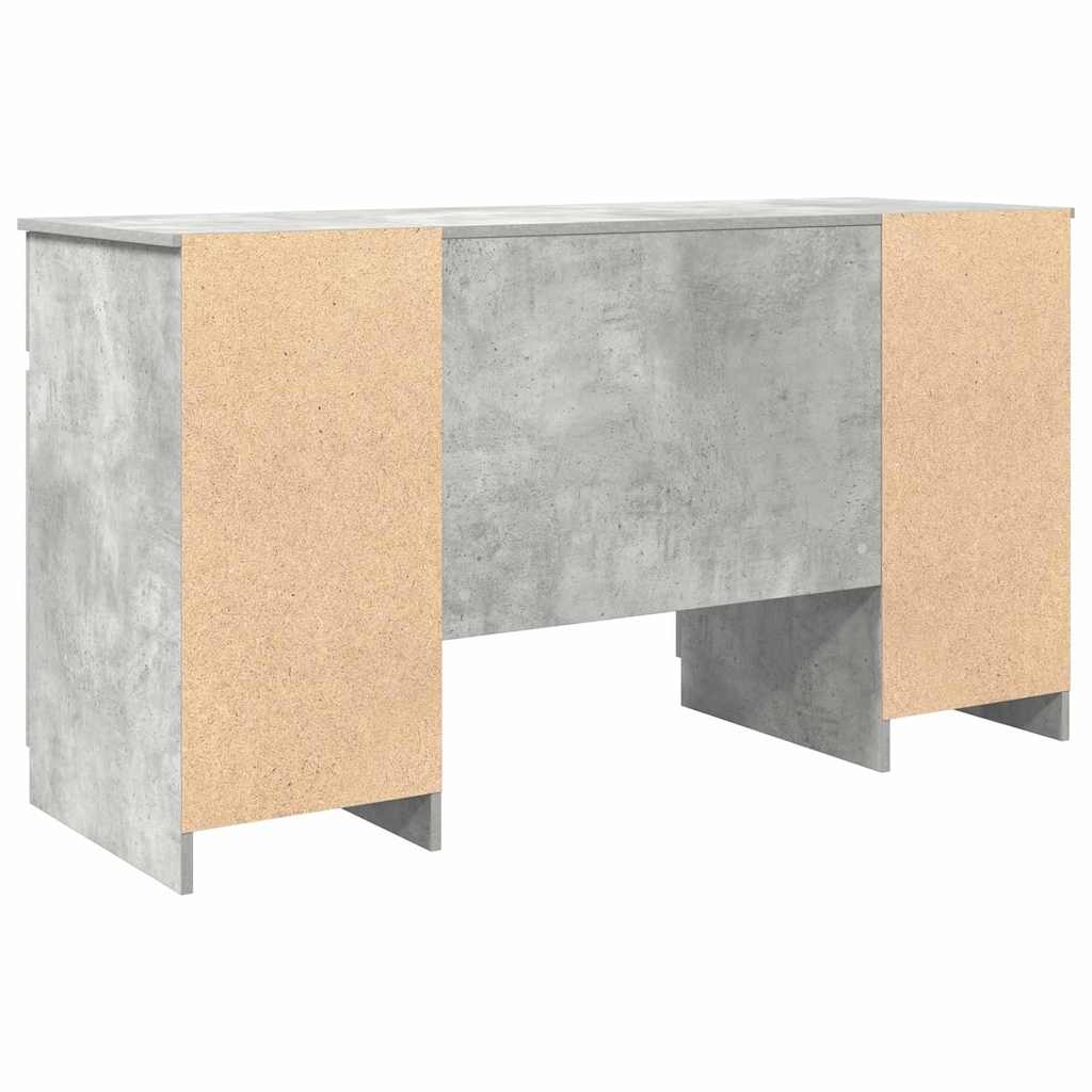 Bureau avec porte Gris béton 140 x 49 x 76 cm Bois d'ingénierie - XIOS