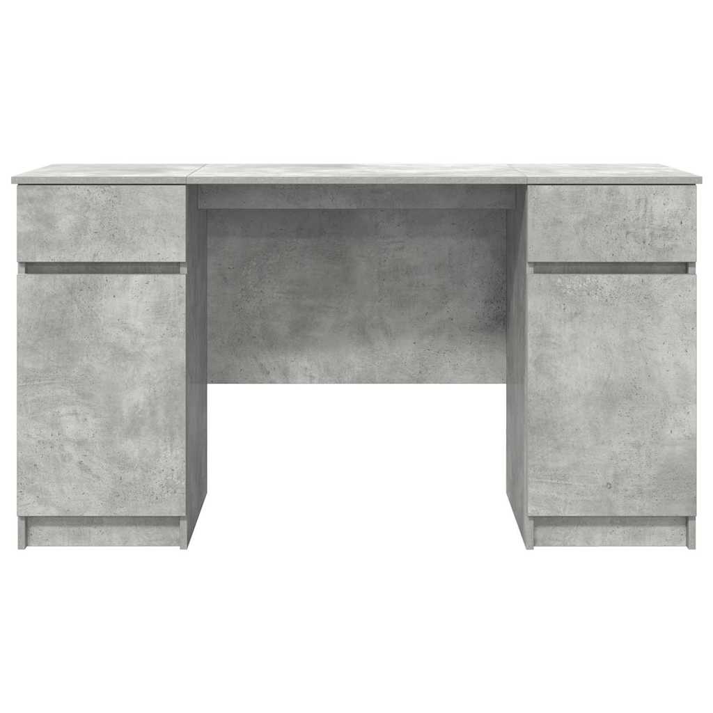 Bureau avec porte Gris béton 140 x 49 x 76 cm Bois d'ingénierie - XIOS
