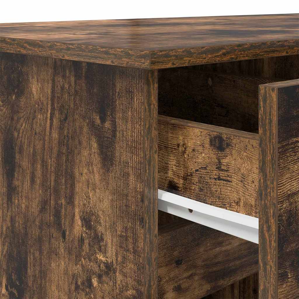Bureau avec porte Chêne fumé 140 x 49 x 76 cm Bois d'ingénierie - XIOS