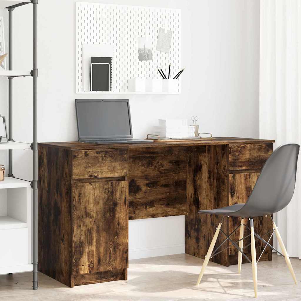 Bureau Chêne fumé Bois d'ingénierie 140 x 49 x 76 cm