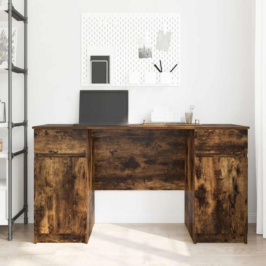 Bureau Chêne fumé Bois d'ingénierie 140 x 49 x 76 cm