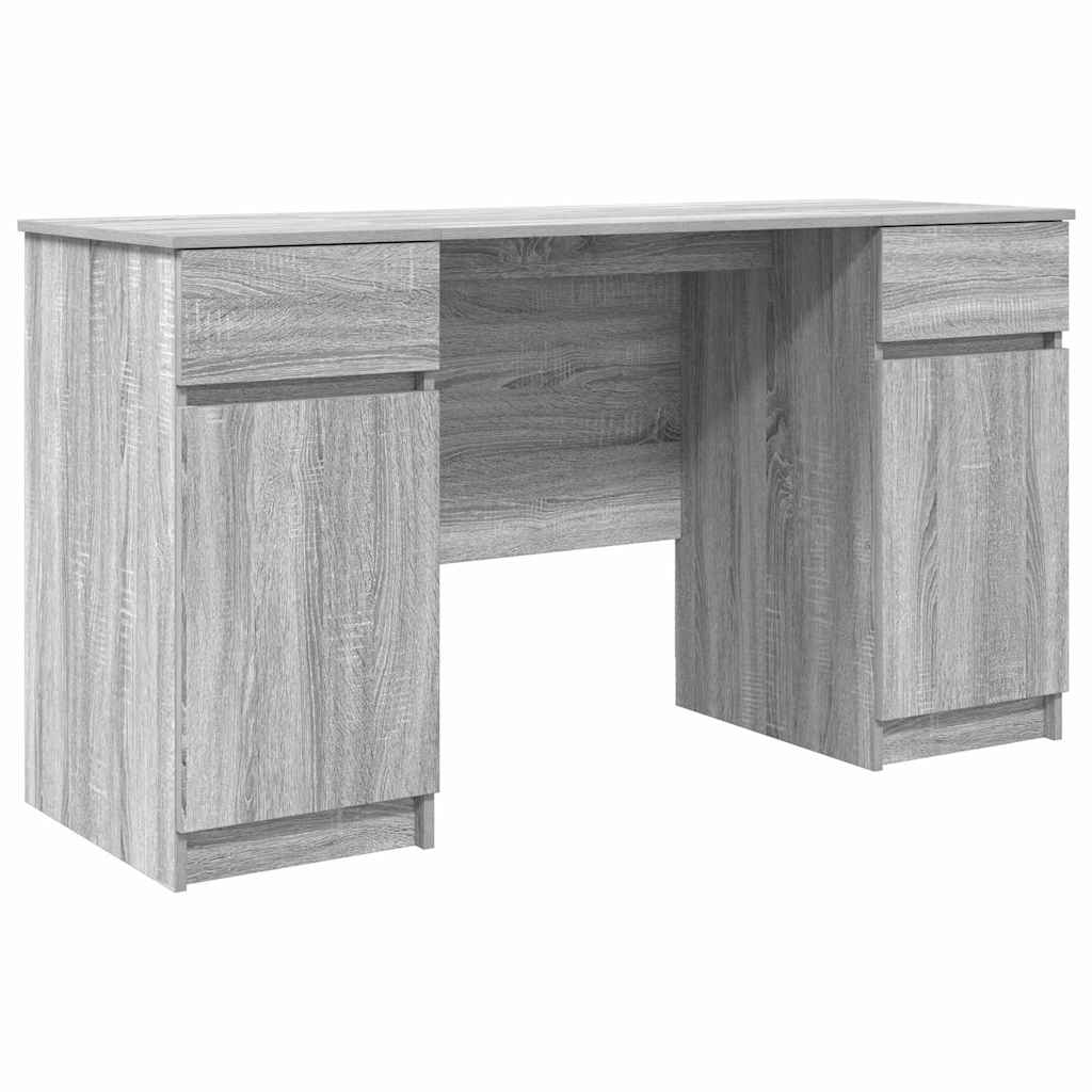 Bureau Sonoma gris 140 x 49 x 76 cm Bois d'ingénierie - XIOS