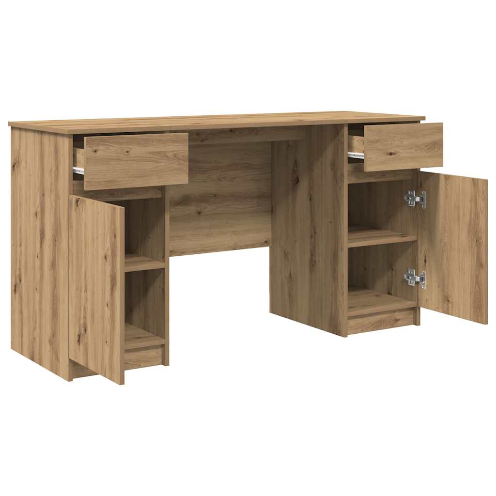 Bureau chêne artisanal 140 x 49 x 76 cm Bois d'ingénierie - XIOS