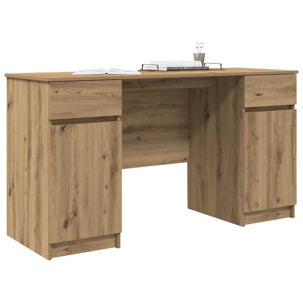 Bureau chêne artisanal 140 x 49 x 76 cm Bois d'ingénierie - XIOS