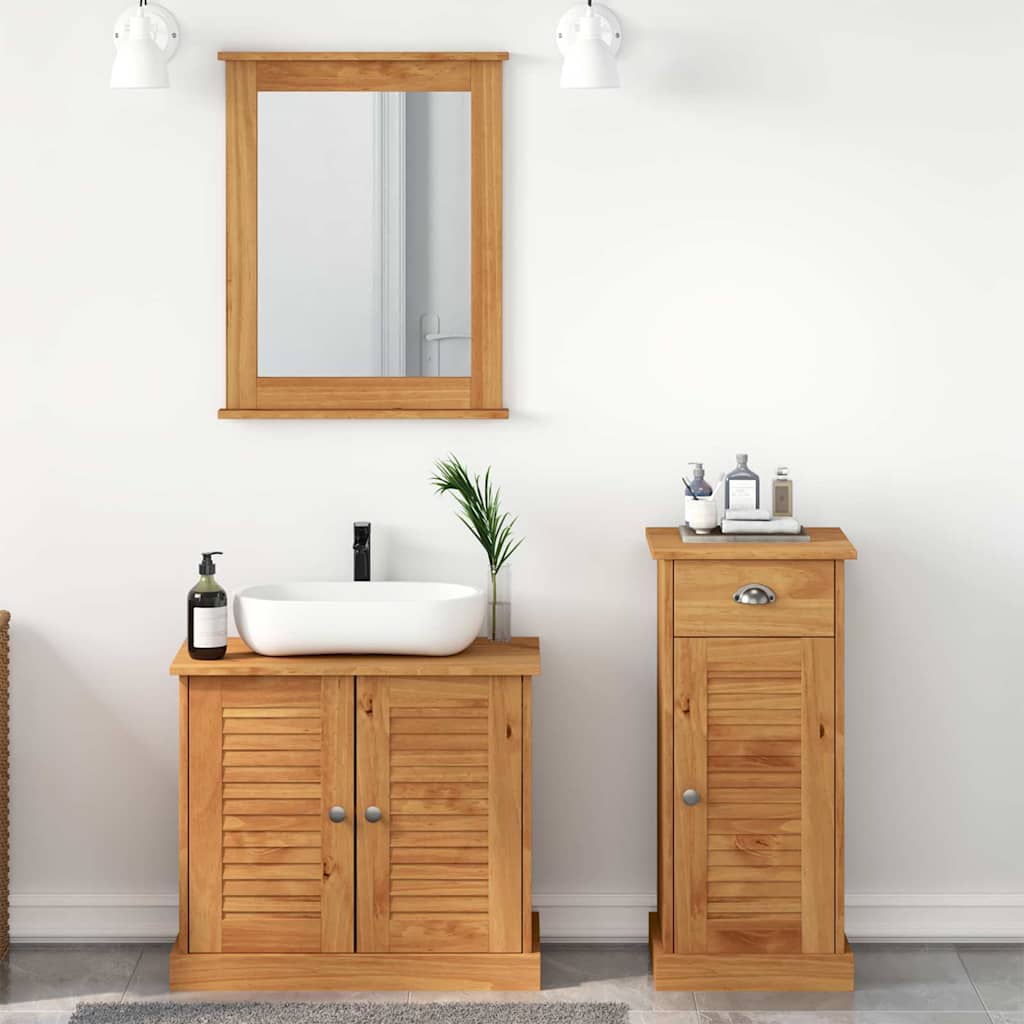 Ensemble de mobilier de salle de bain VIGO 3 pc Marron miel