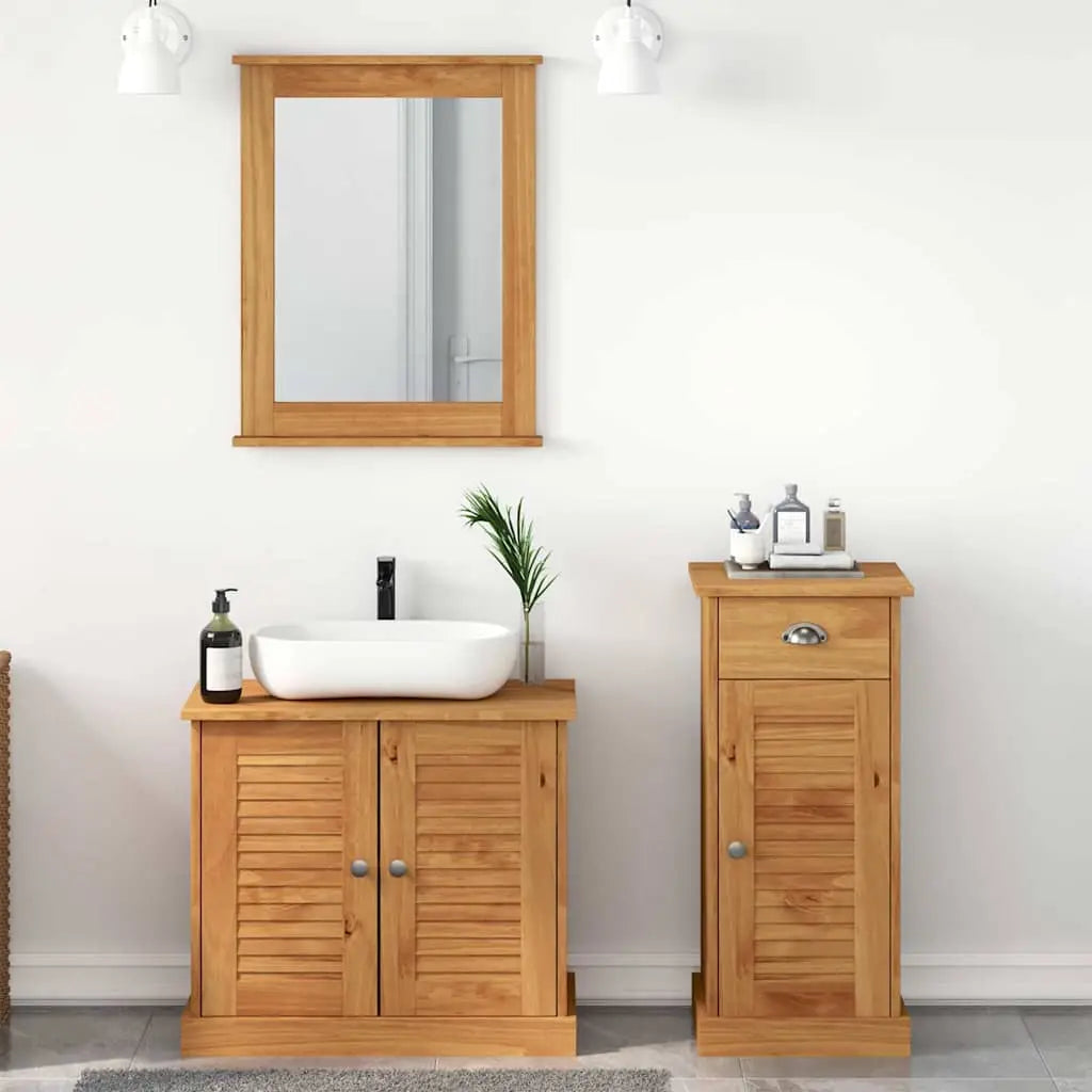 Ensemble de mobilier de salle de bain VIGO 3 pc Marron miel - XIOS