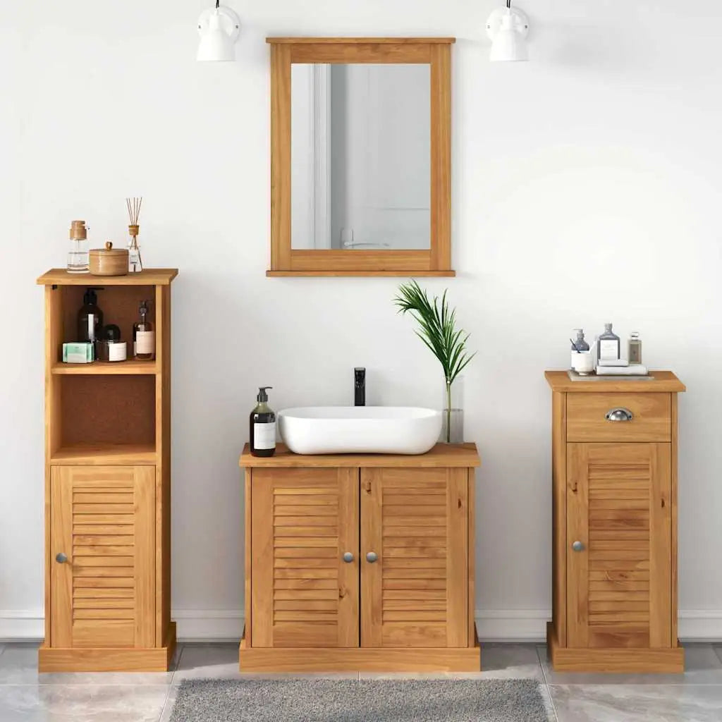 Ensemble de mobilier de salle de bain VIGO 4 pc Marron miel - XIOS