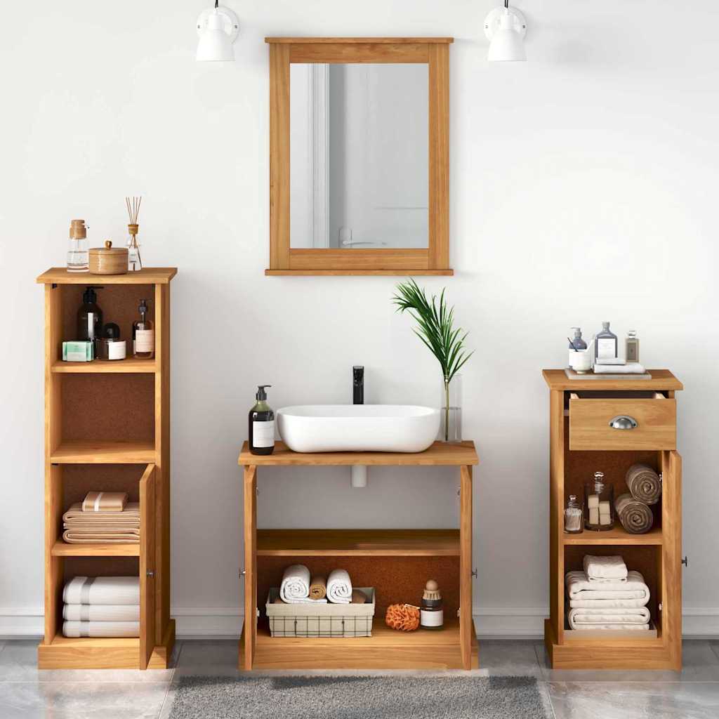 Ensemble de mobilier de salle de bain VIGO 4 pc Marron miel - XIOS