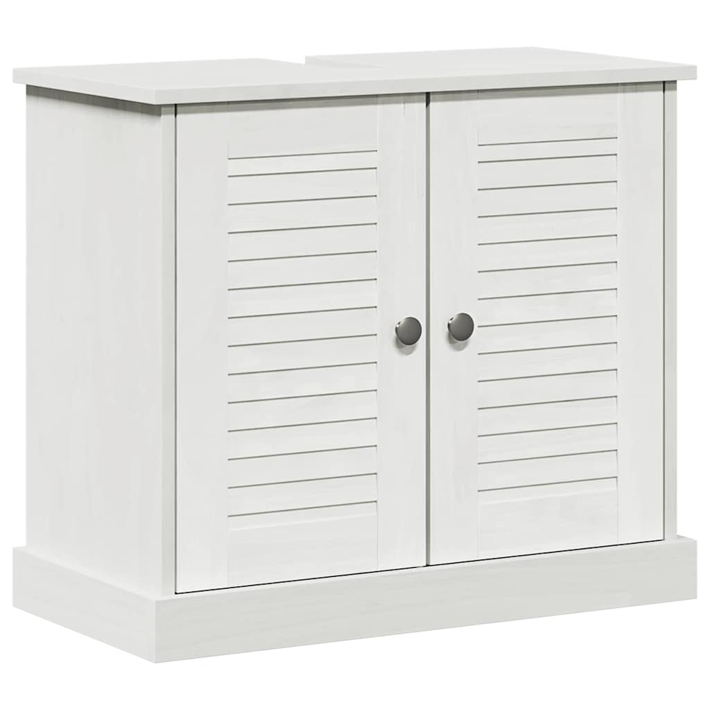 Ensemble de mobilier de salle de bain 4 pièces Blanc antique