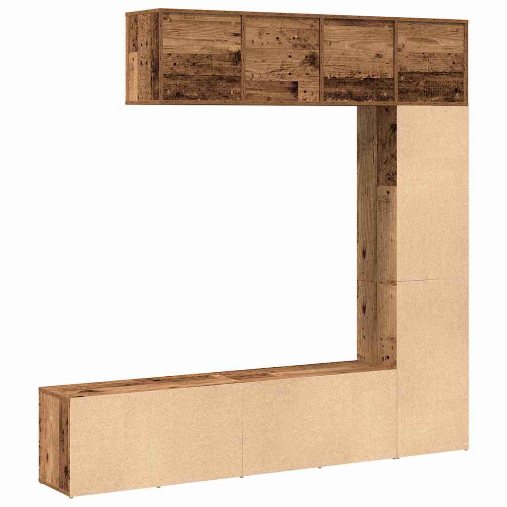 Bibliothèques 3 pcs vieux bois bois d'ingénierie - XIOS