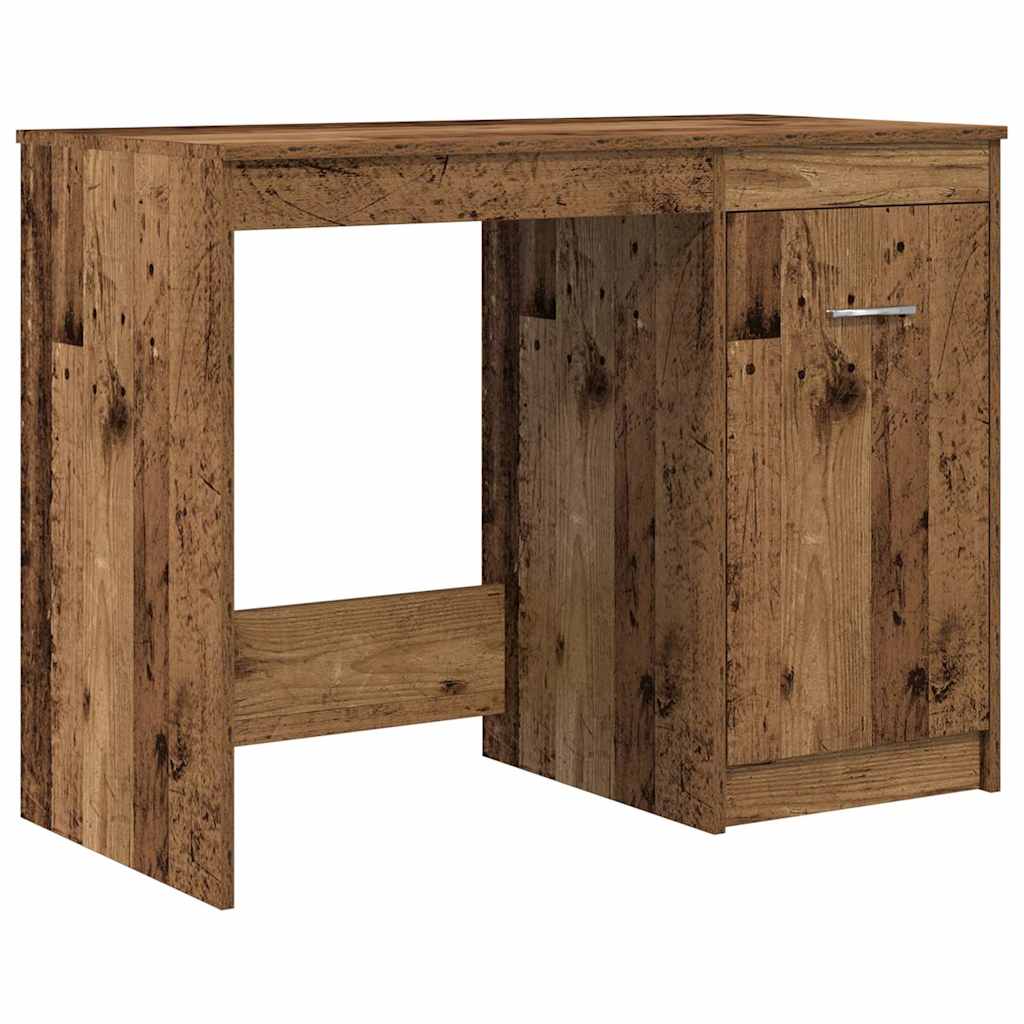 Bureau avec armoire en bois ancien et bois d'ingénierie - XIOS