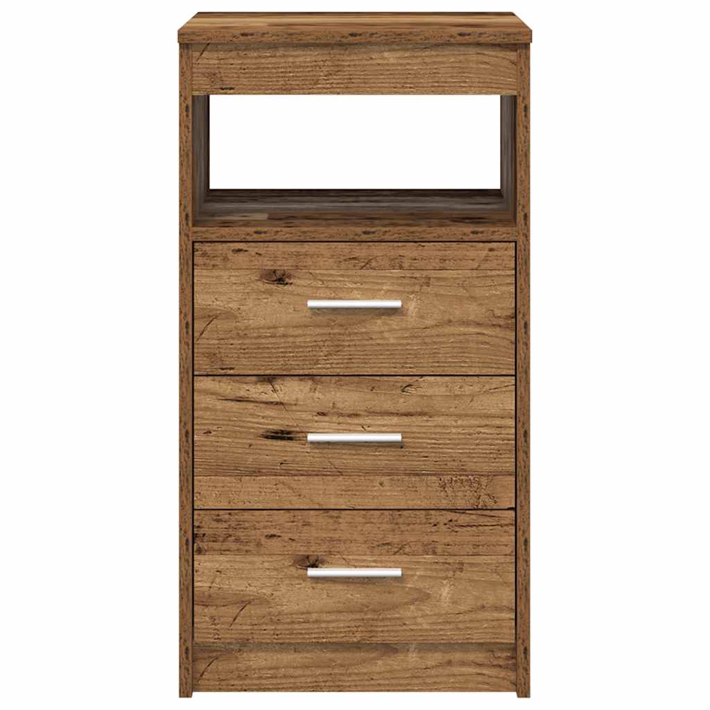 Bureau avec armoire en bois ancien et bois d'ingénierie - XIOS