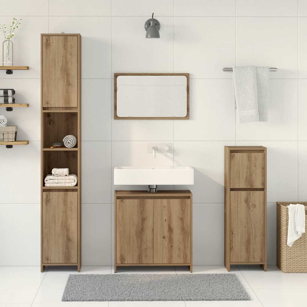 Ensemble de meubles salle de bain 4 pcs bois d'ingénierie