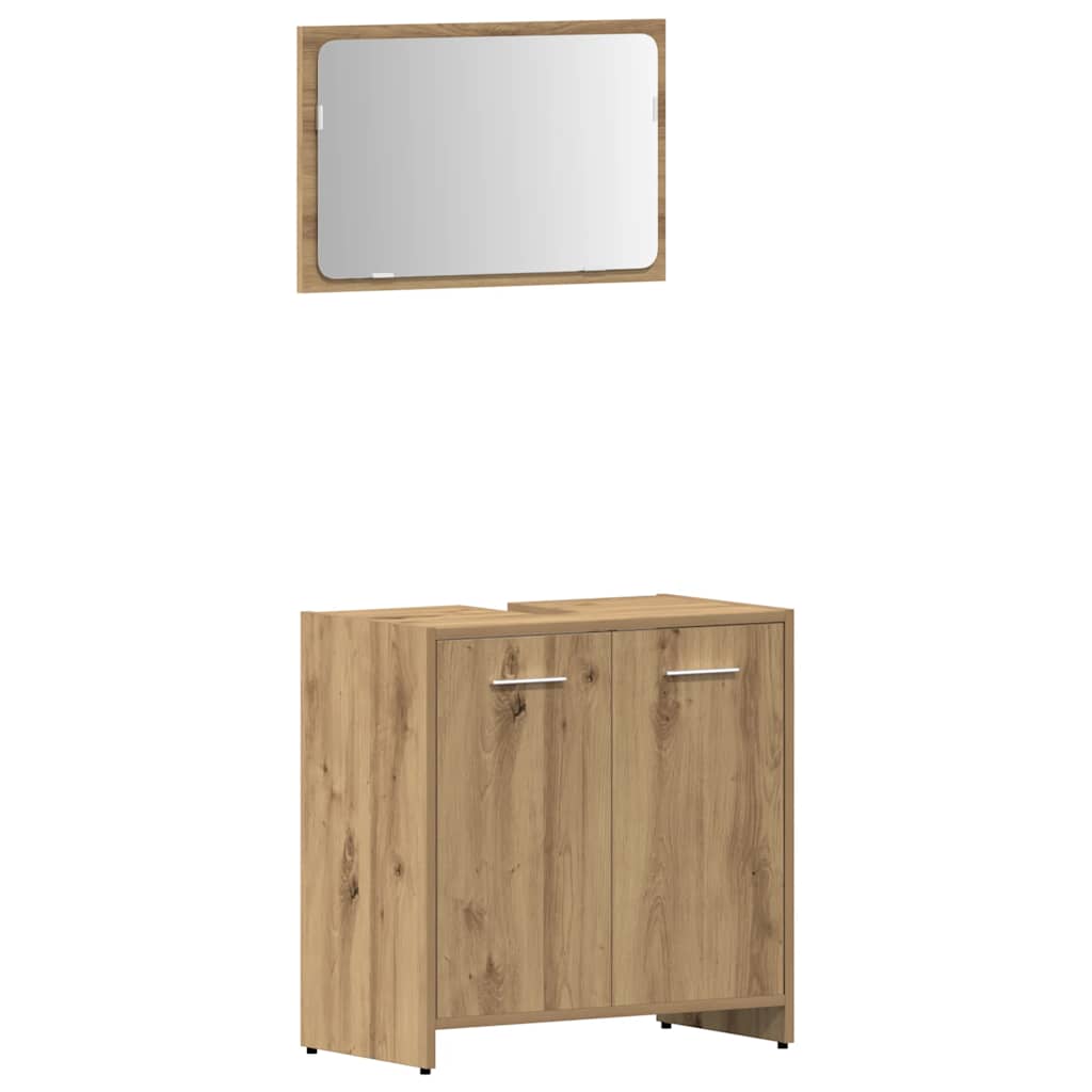 Ensemble de meubles salle de bain 3 pcs bois d'ingénierie