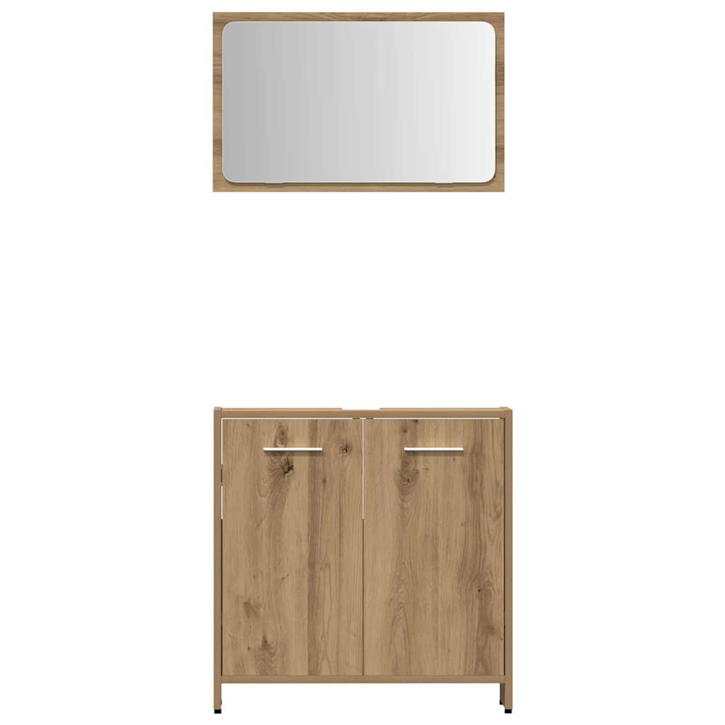 Ensemble de meubles salle de bain 3 pcs bois d'ingénierie