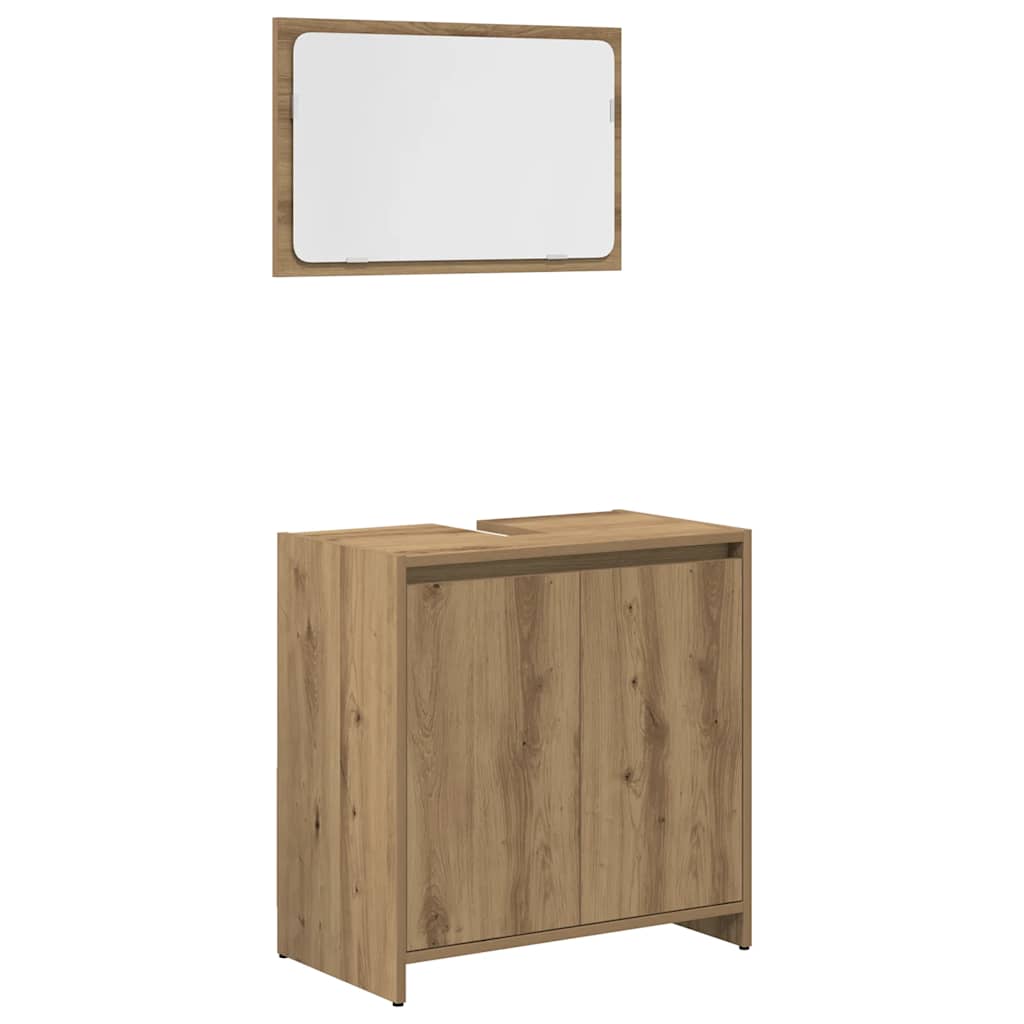 Ensemble de meubles salle de bain 3 pcs bois d'ingénierie