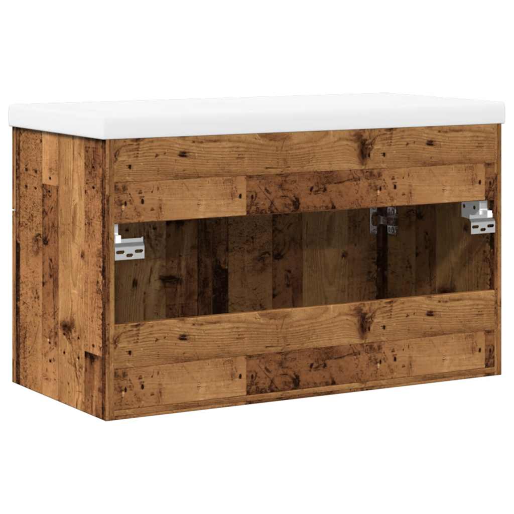 Ensemble de meubles salle de bain 2 pcs bois d'ingénierie