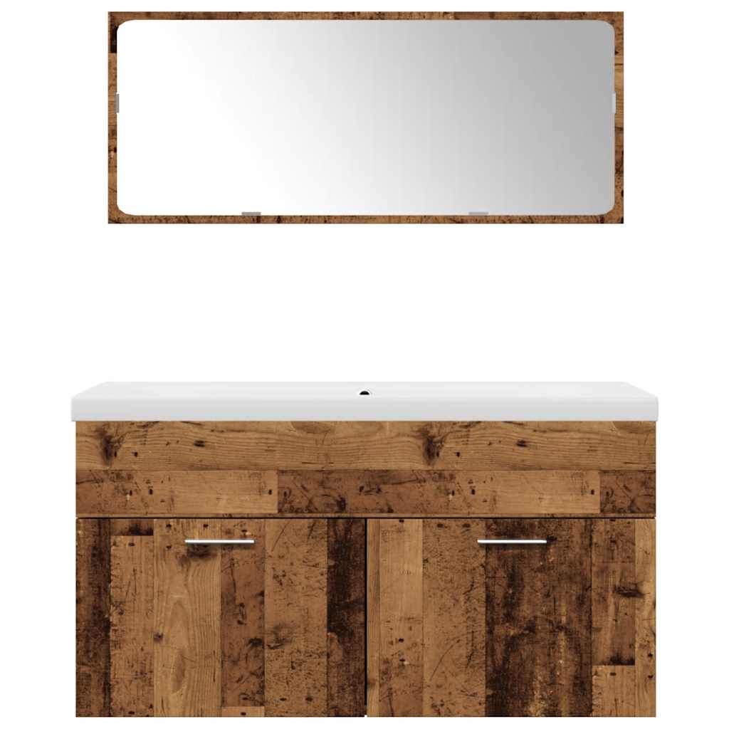Ensemble de meubles salle de bain 3 pcs bois d'ingénierie
