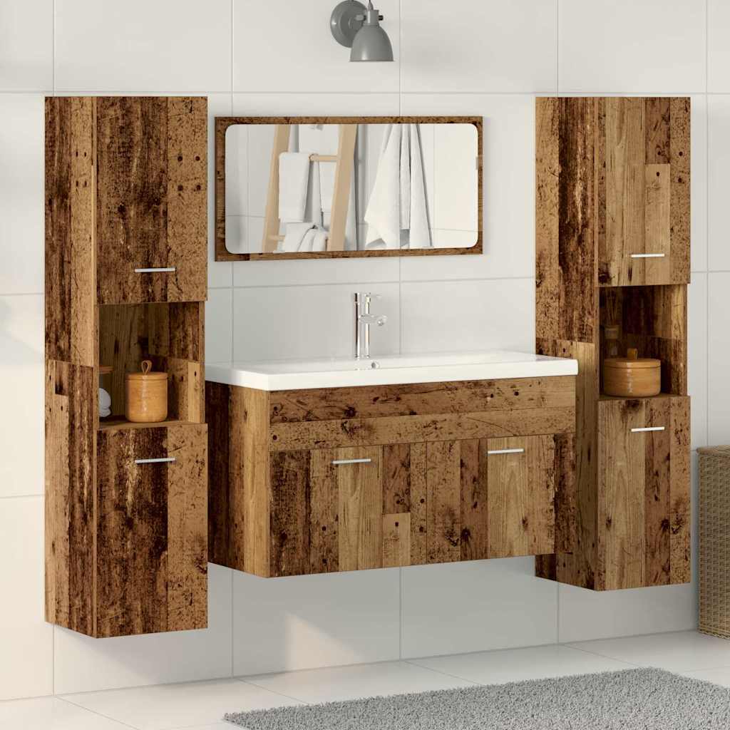 Ensemble de meubles salle de bain 4 pcs bois d'ingénierie