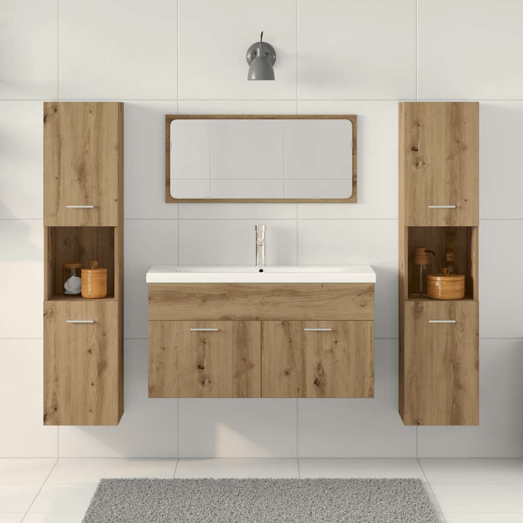 Ensemble de meubles salle de bain 4 pcs bois d'ingénierie