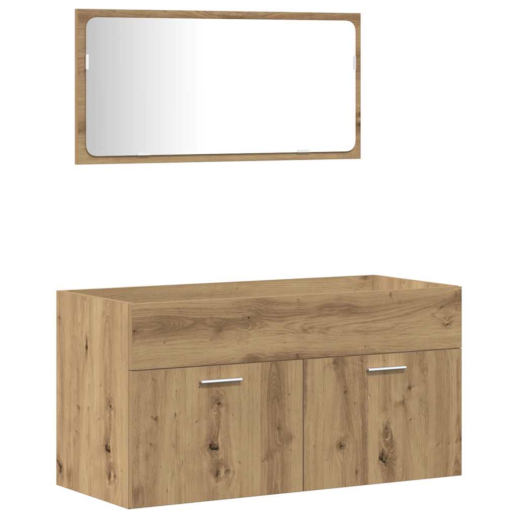 Ensemble de meubles salle de bain 4 pcs bois d'ingénierie